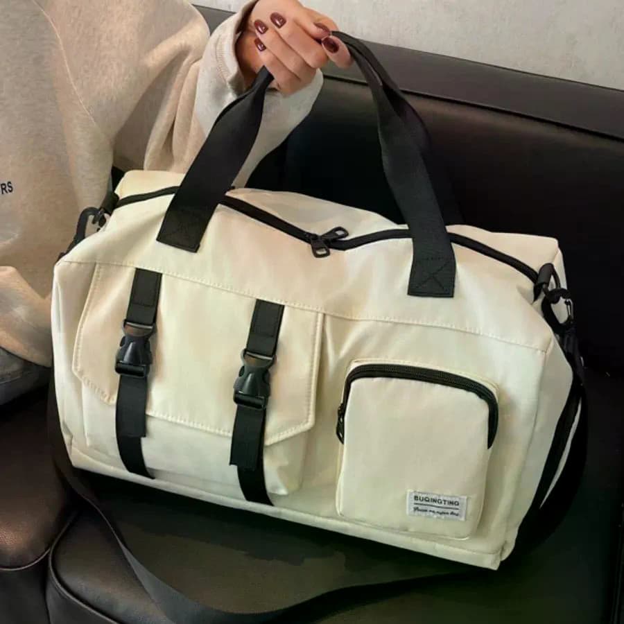 [XKB] Homens Mulheres Tecido Impermeável de Grande Capacidade Esportes Bolsa Academia Bolsa Separação Seca e Molhada Via