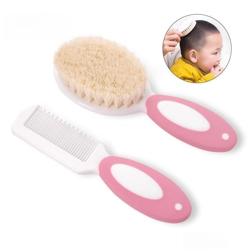 Adequado para Cuidados com Bebês Escova de Lã Natural Pura Pente Crianças Recém-nascidos Ferramenta de Massagem para Cab