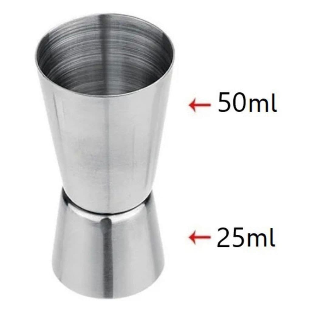 Dosador Medidor de Bebidas Duplo Barmen 50/25ml Inox Drink Whisky Vodka Gin Licor