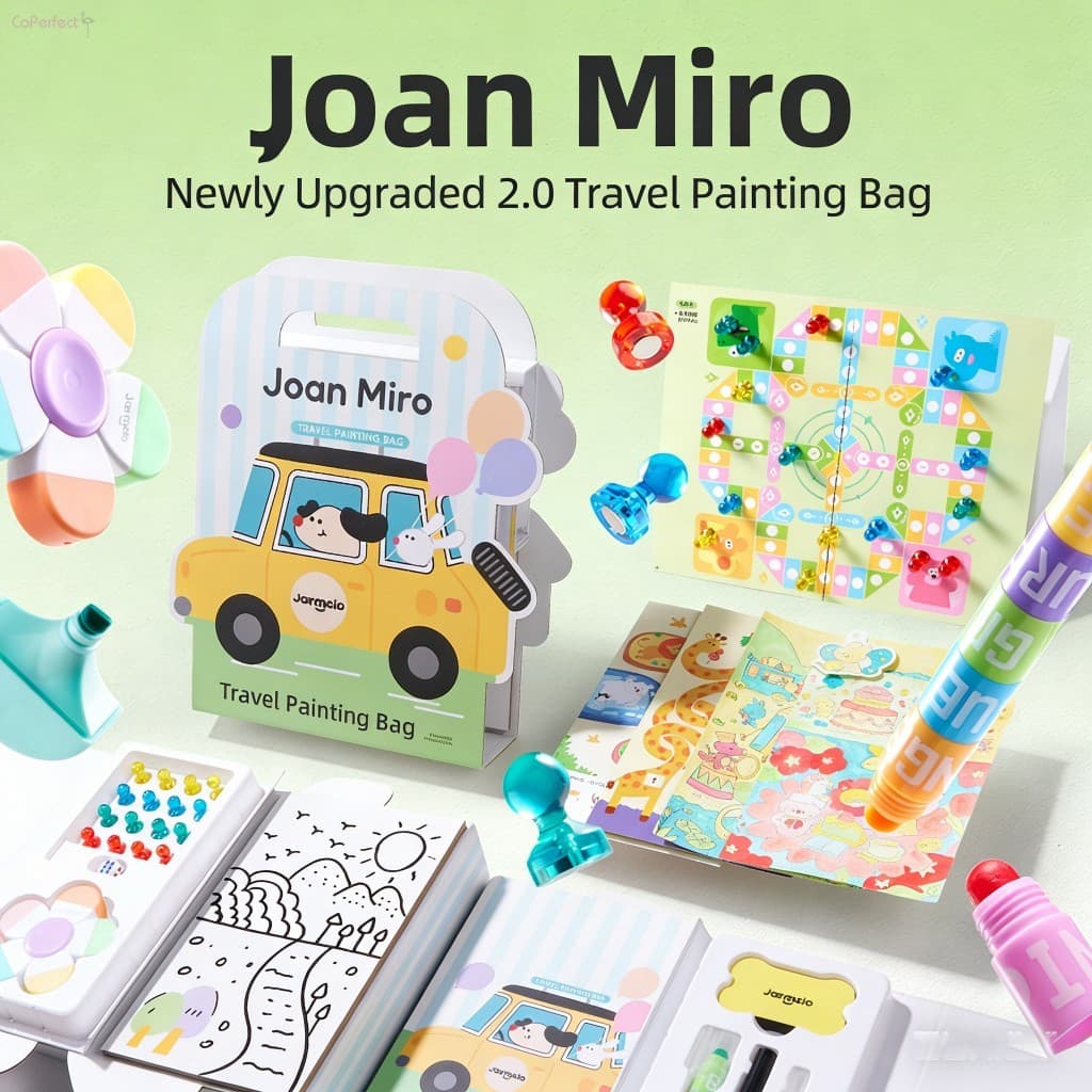 Bolsa De Pintura Para Viagem Infantil-Conjunto De Arte Portátil Passeios De Trem Em Voos Longos