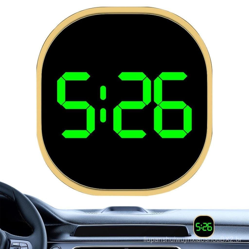 Relógio de painel, pequeno relógio digital - relógio portátil para viagens de carro com display LED