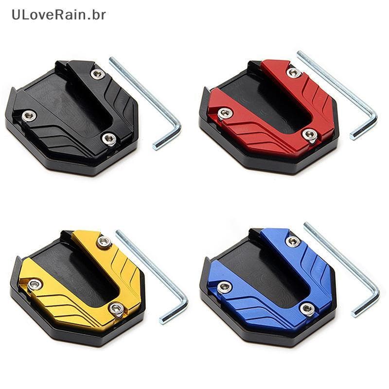 ULOVERAIN Scooter Motocicleta Bicicleta Kistand Extensor Pé Suporte Lateral Extensão Almofada Placa De Anti-skid Base Am