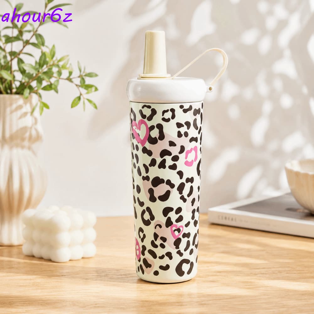 Copo Térmico De Palha AHOURZ , Garrafa De Água Térmica De 750ML De Grande Capacidade , Caneca Isolada Externa Durável