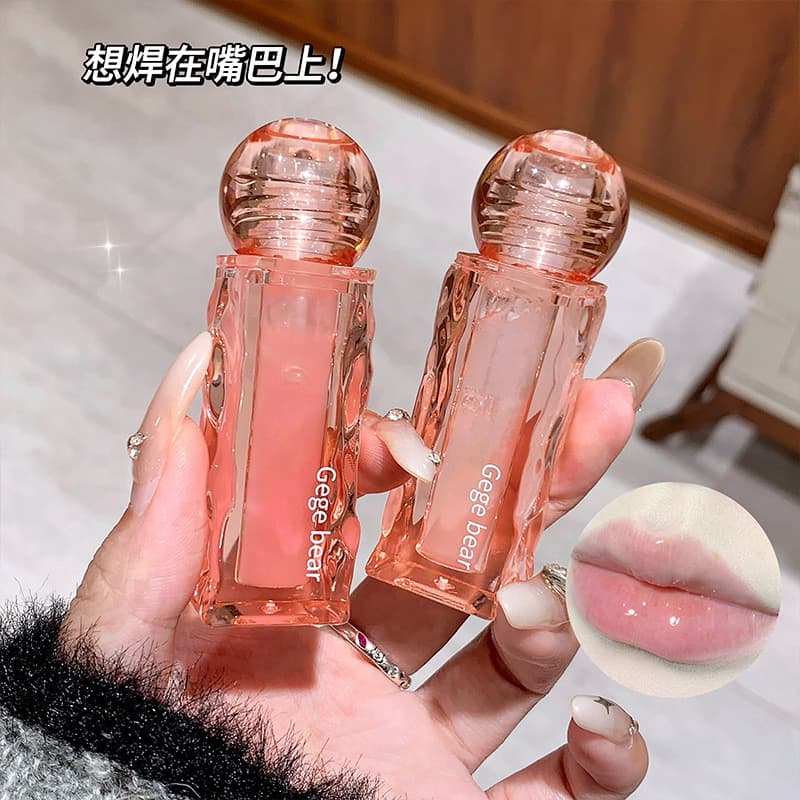 Gegebear extrato de fruta hidratante brilho labial outono inverno hidratante incolor transparente óleo labial segurar ma