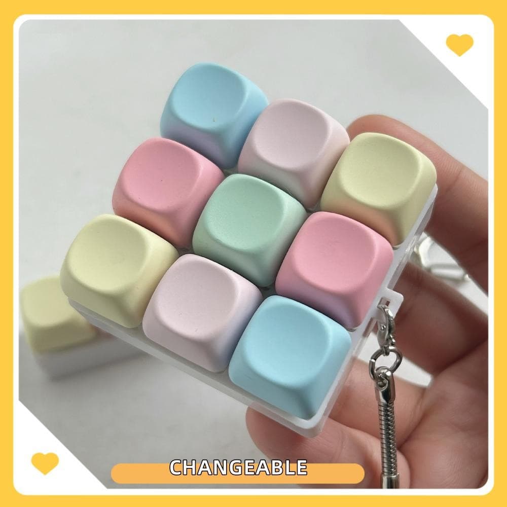 Teclado De Dedo Mutável , Chaveiro De Inquietação Com Botão Chave De 4/9 Teclas , Dispositivo Passar O Tempo , Brinquedo