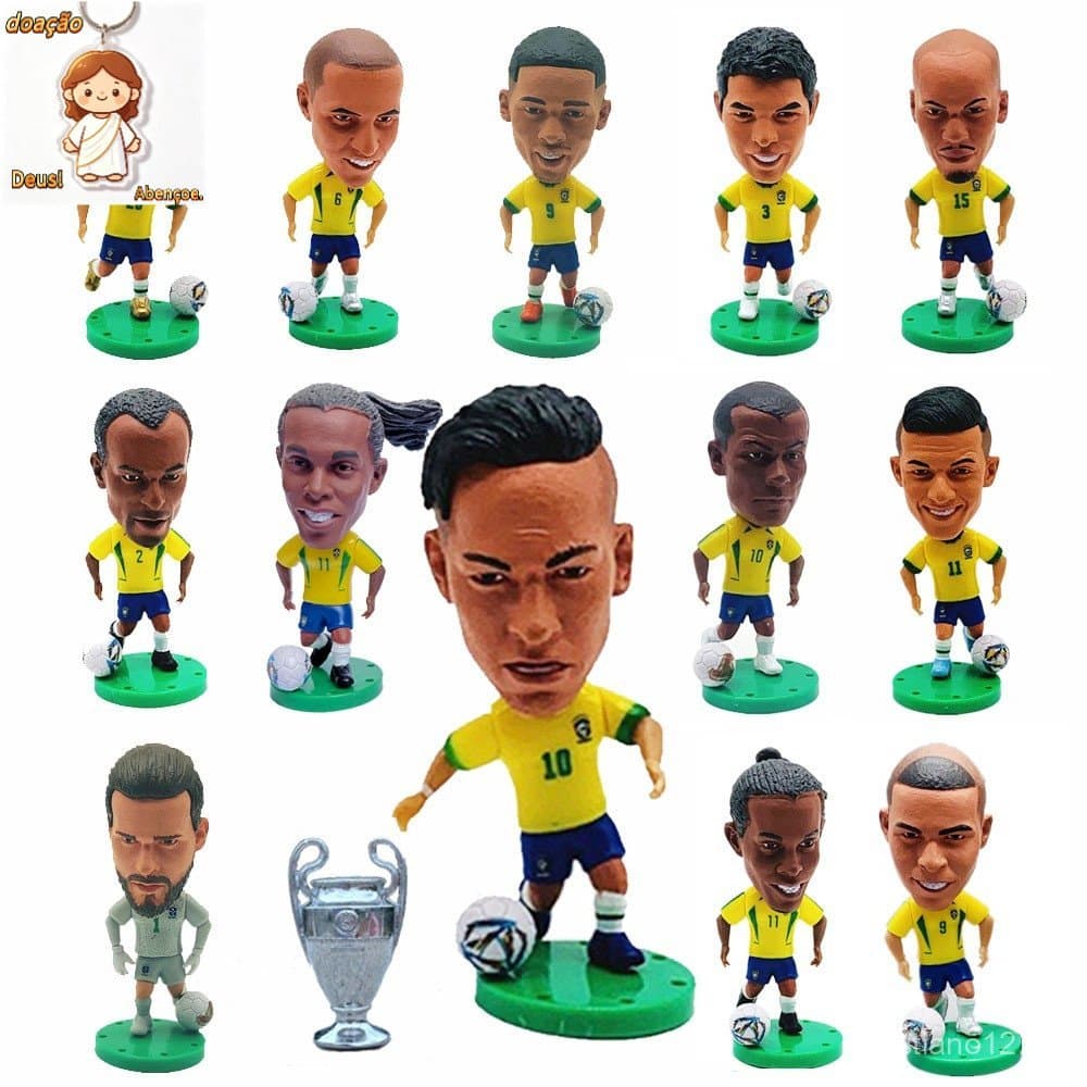 Boneco do Futebol Americano Figurinos Brasil RonaldoCarlos Pato Ronaldinho Thiago Silva Roberto Coleções Bonecas Equipe
