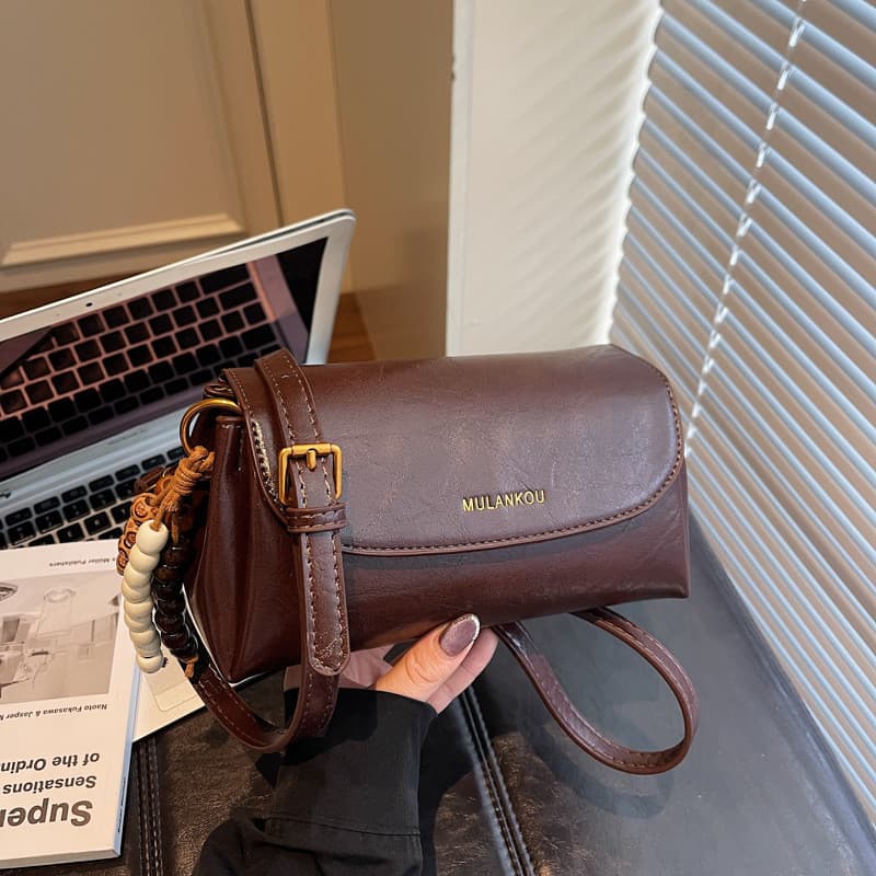 Bolsa feminina estilo coreano, moda de nicho, alça de ombro larga, bolsa de ombro única para usar sob o braço, nova bols