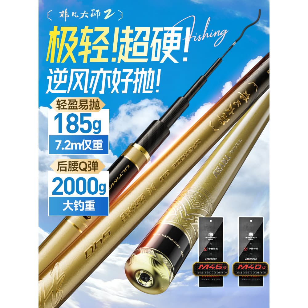 [Em estoque] Chuangwei 5H Extraordinary Master Segunda Geração, Vara de Pesca Compacta Ultra-Leve, Vara de Pesca Ultra-L