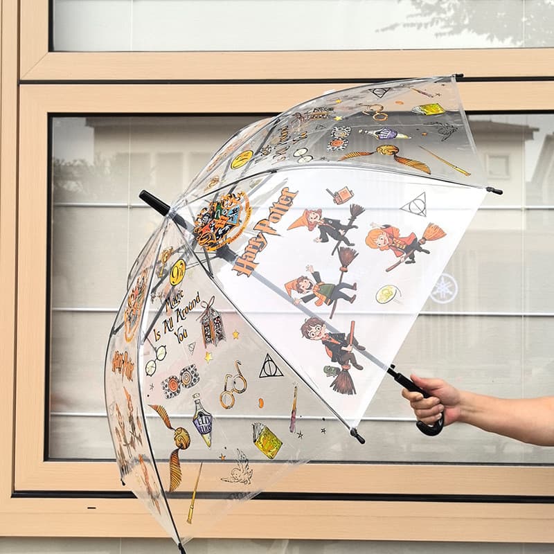 Transparente transparente dobrável guarda-chuva Manual automático crianças guarda-chuva reforçado à prova de vento dos d