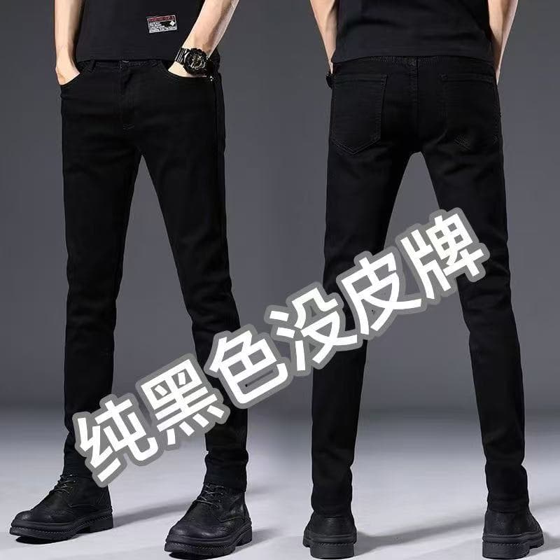 Calças casuais masculinas 2026 novo estilo masculino fino ajuste calças de brim retas calças masculinas primavera outono