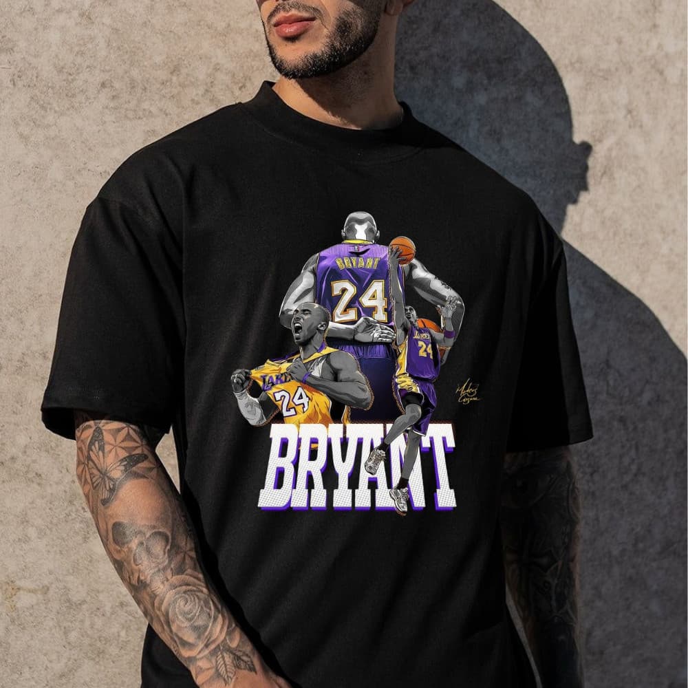 Camiseta Estilo streetwear Estampada Basquete kobe bryant Treino Camisa Confortavel fitness Para Dia a Dia Lançamento
