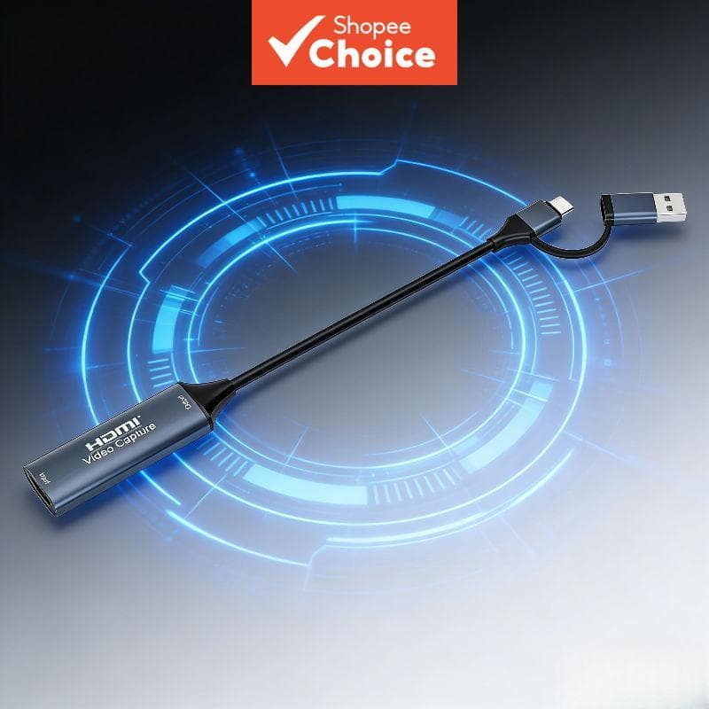 Adaptador De Captura De Placa Vídeo USB-C Para HDMI 4K 30Hz PC