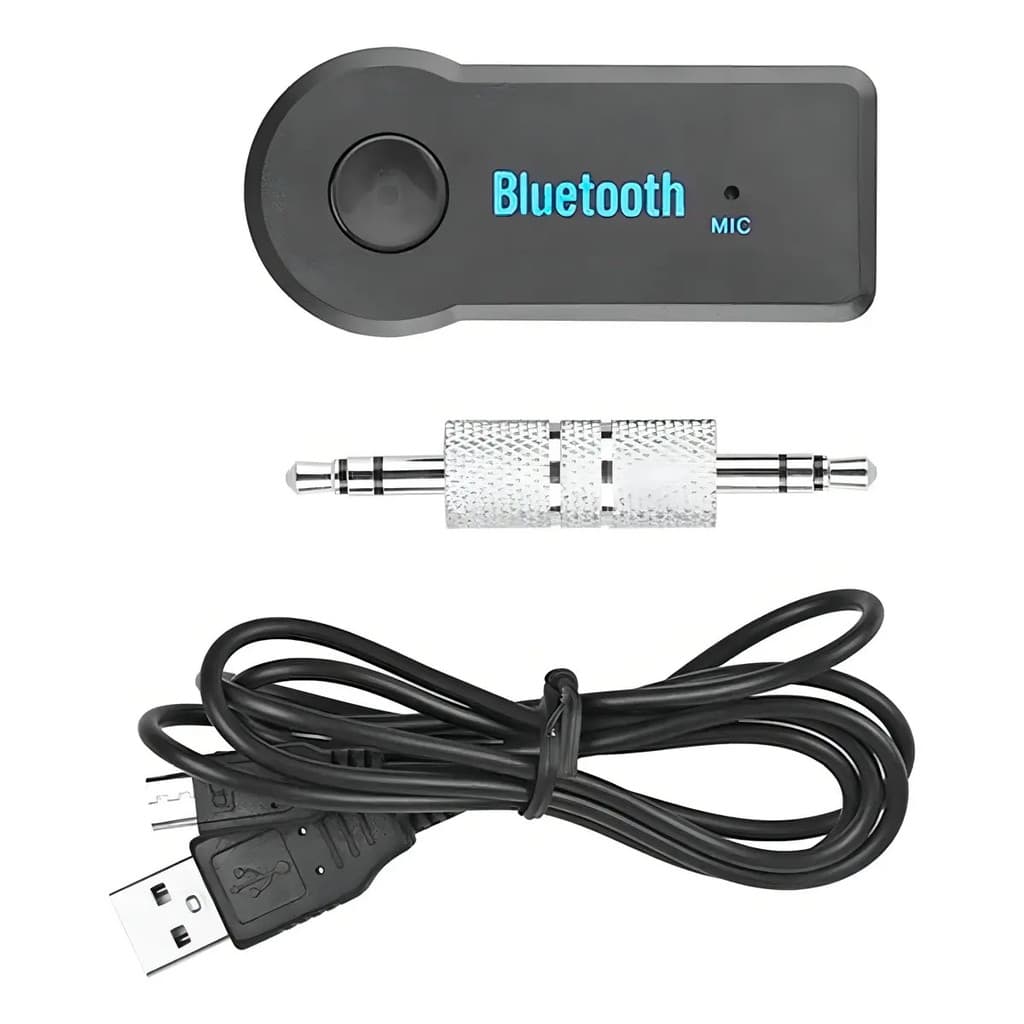 Receptor Bluetooth Shinka Yet-m2 Adaptador P2 Com Mãos Livres Preto