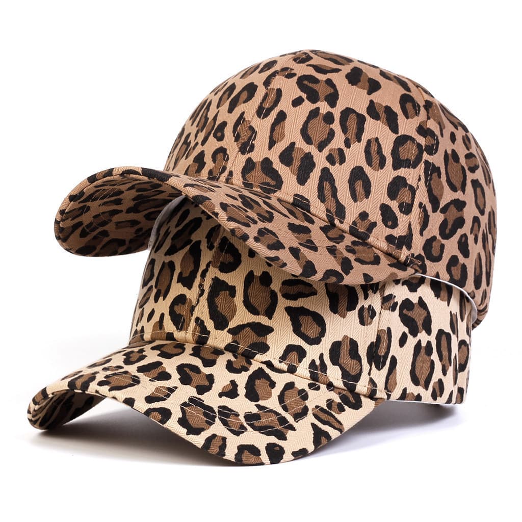 Novo Chapéu de Beisebol Unissex com Decoração de Leopardo Ajustável, Chapéus de Sol para Primavera e Outono, Acessórios