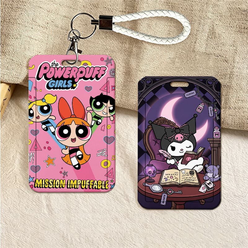 Linda Capa De Cartão De Personagem Misto , Suporte Durável Para Cartões De Acesso De Trânsito De Estudante , Refeição E