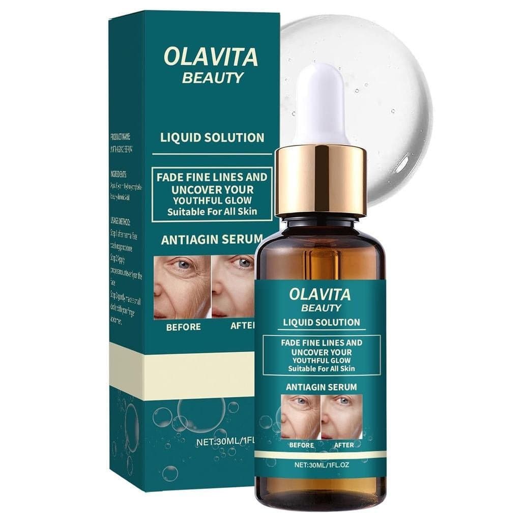 Sérum Líquido Antienvelhecimento OLAVITA – Versão Atualizada, Sérum Facial OLAVITA, firma, tonifica e suaviza. IOCZ ZR58