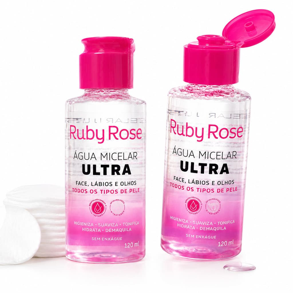Água Micelar Ultra Ruby Rose Face Lábios e Olhos