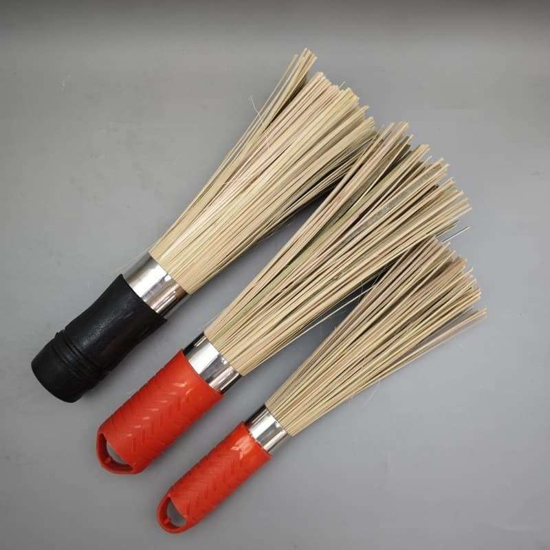 Escova de borracha para panelas, vassoura de cozinha natural, escova de bambu, de limpeza de bambu, escova de bam