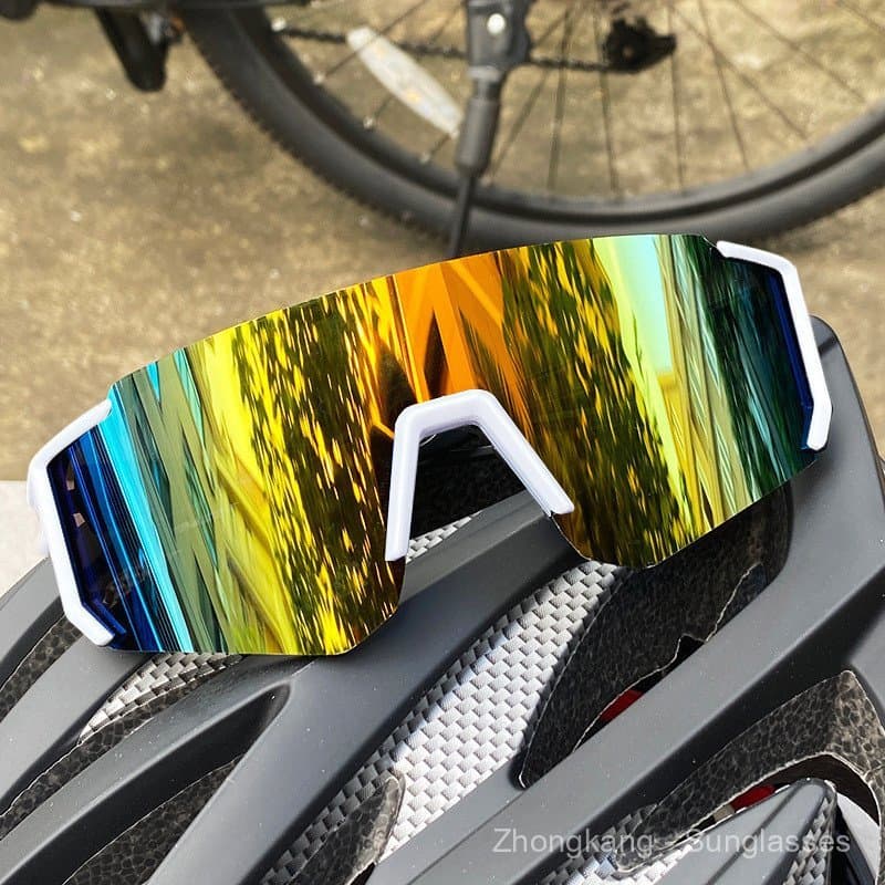 Óculos de Sol Coloridos para Uso Externo, Anti-Reflexo e à Prova de Vento, para Homens e Mulheres, Proteção Solar para C