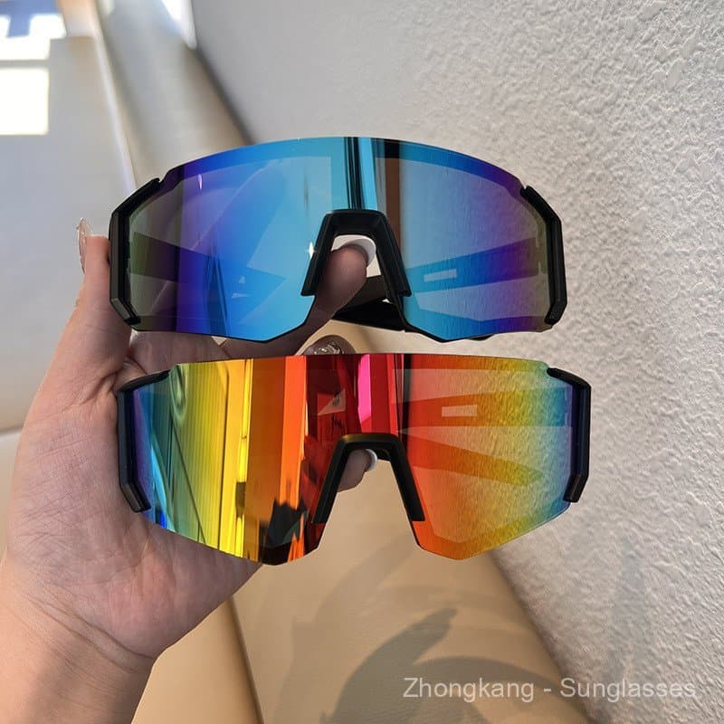 Óculos de sol quadrados de estilo coreano com armação grande para homens e mulheres, adequados para ciclismo, esportes a