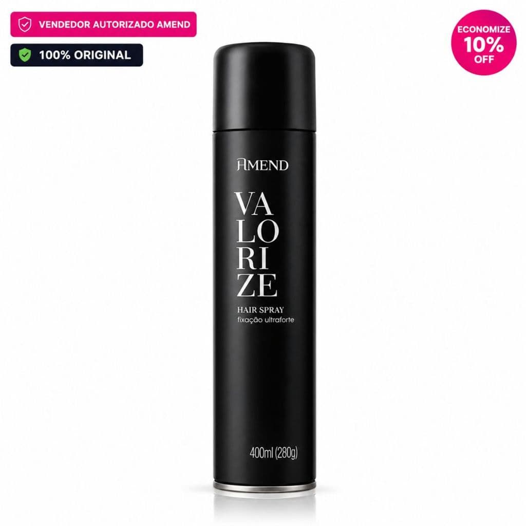 Spray Fixador Amend Valorize Ultra Forte 400ml – Segura o Penteado o Dia Todo