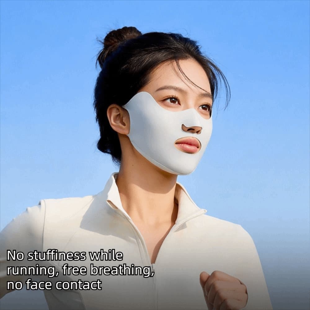 Máscara De Seda Gelada BORUIB , Protetora Solar Respirável De Verão Facial Fina De Proteção UV De Cor Sólida