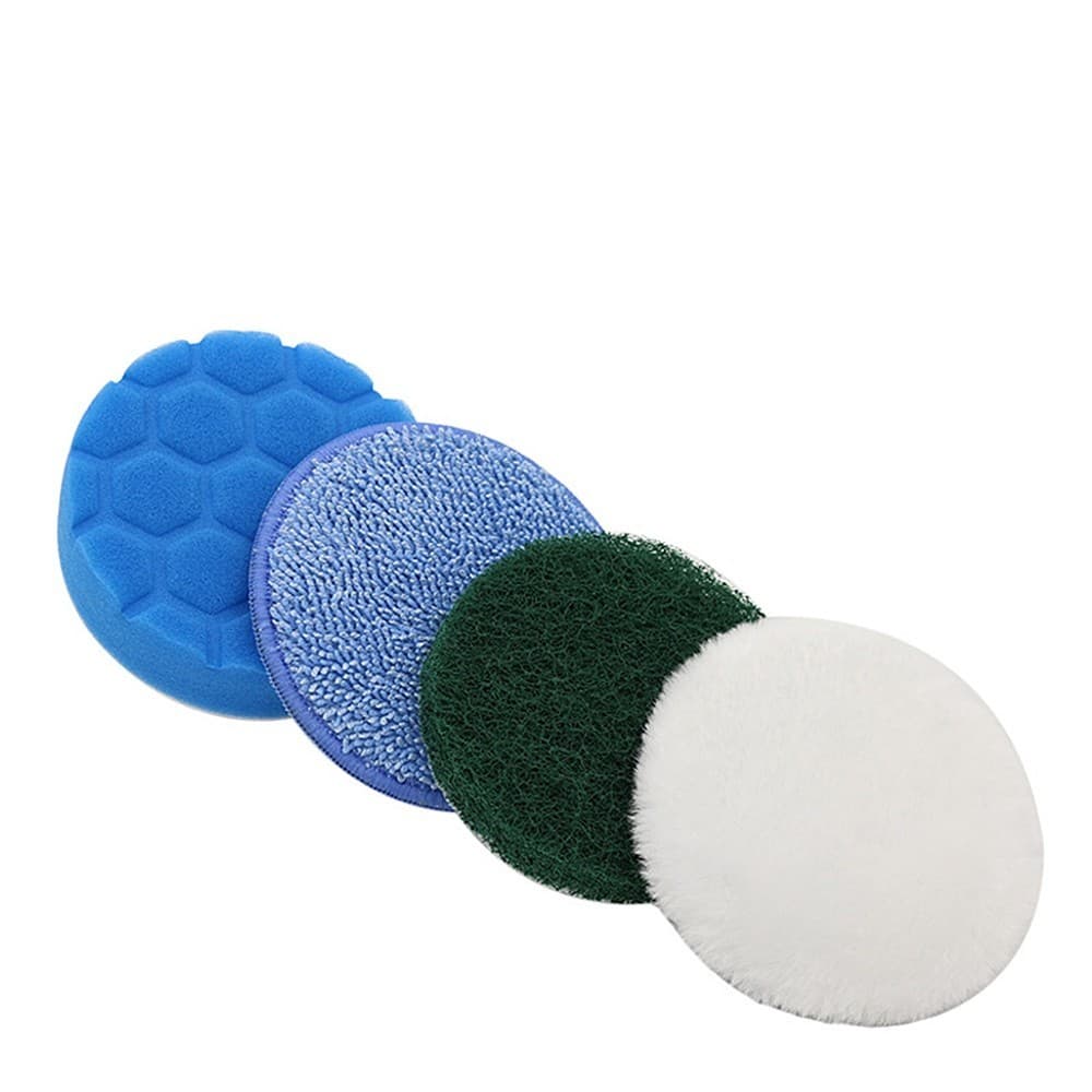 Almofadas De Polimento De Esponja Hexagonal De 4 Polegadas-Acessórios De Cabeça De Limpeza Elétrica Unidades