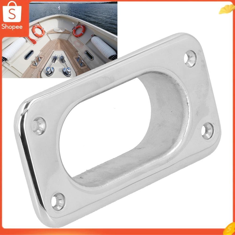 Hap Aumotop Hawse Fairlead de aço inoxidável de alta resistência polida para barcos e iates 316 prata 6,0x3,2 pol.