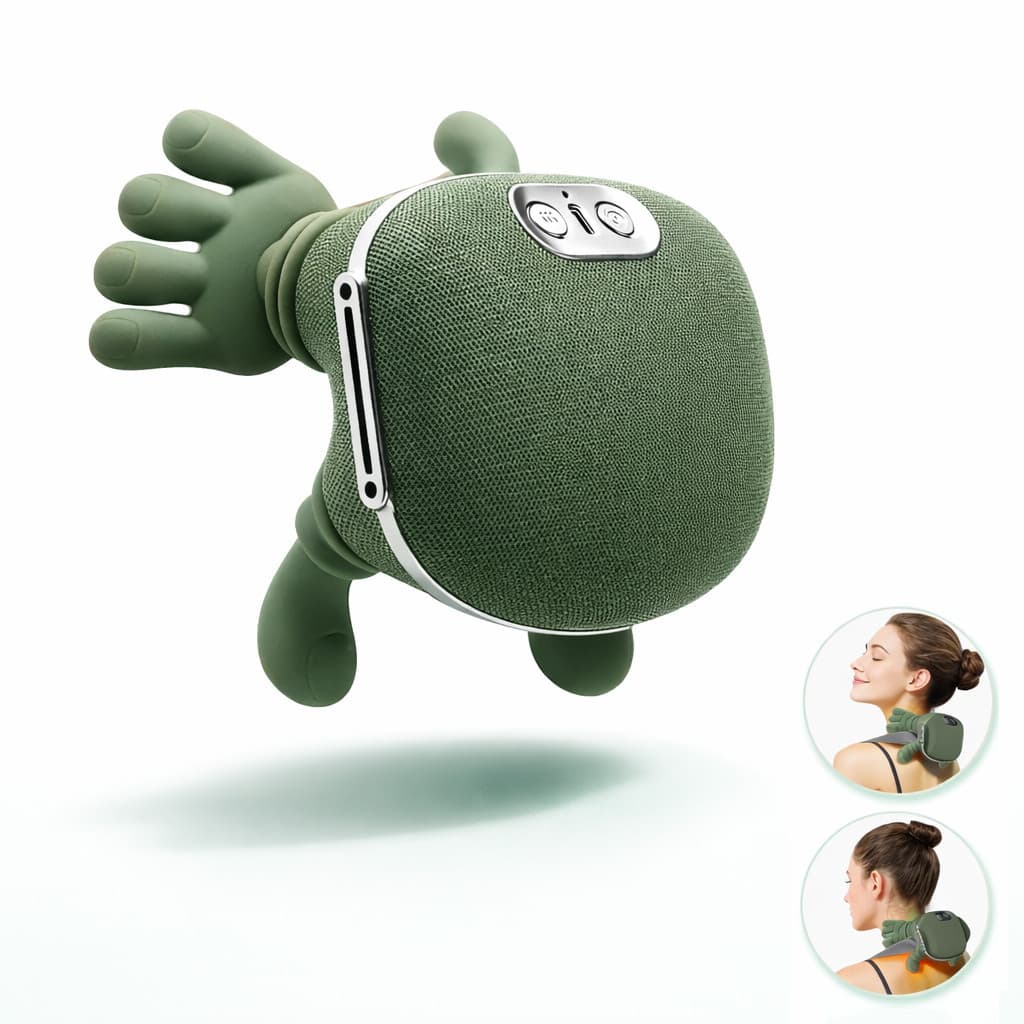 Massageador Portátil para Pescoço e Ombros com 8 Pontos Aquecimento Relaxamento Alívio de Tensão