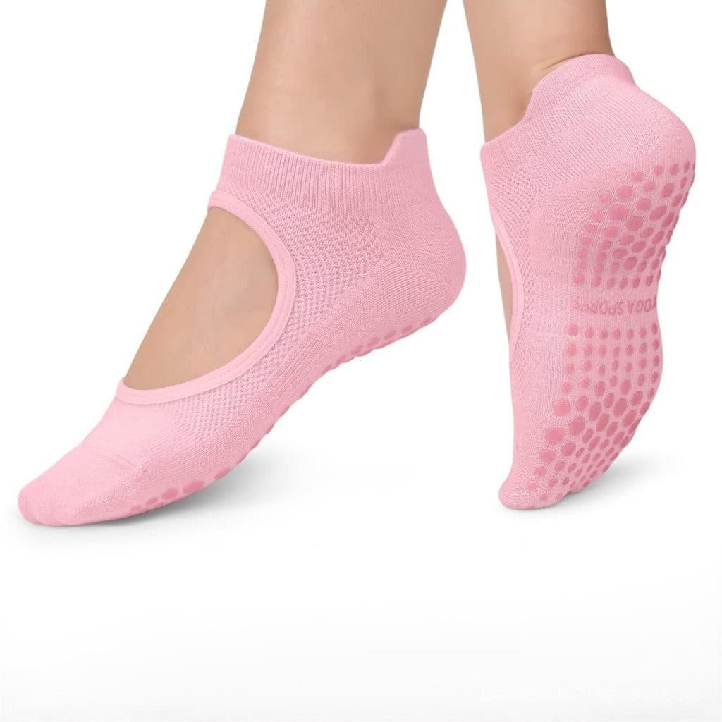 Meias De Ioga Antiderrapantes Cn Com Punho De Silicone Para Fitness Interno E Pilates