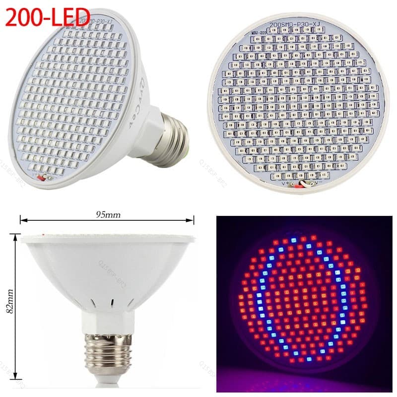 200LED 12W Lâmpadas E27 Para Plantas De Interior Crescimento Flor Com Efeito De Estufa Crescendo BR15B2