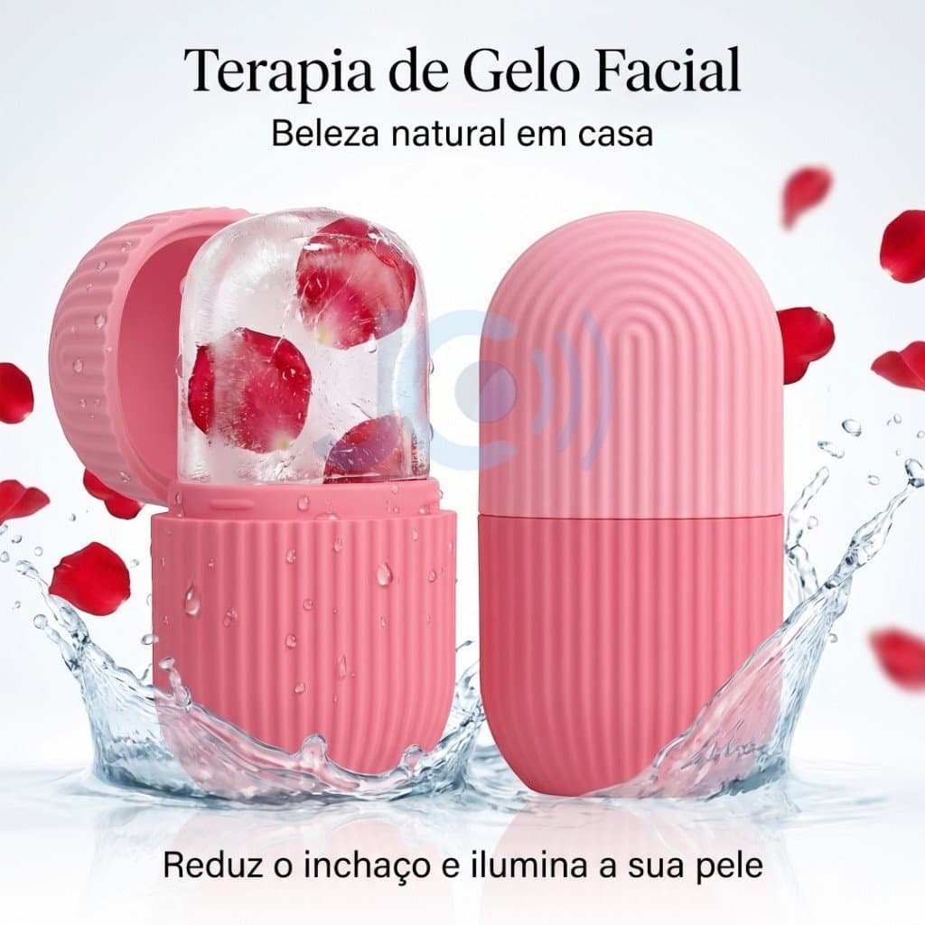 1Pc Rolo De Gelo Silicone Para Rosto-Massagem Pele-Facial De Beleza Olhos Pescoço