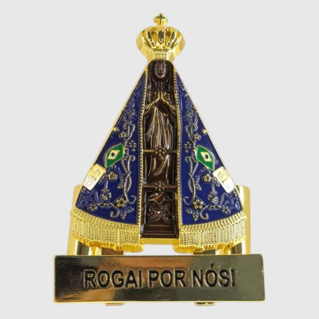 Nossa Senhora Aparecida de Mesa Porta Caneta 12,5x8,5cm Religioso Católico Decoração e Fé