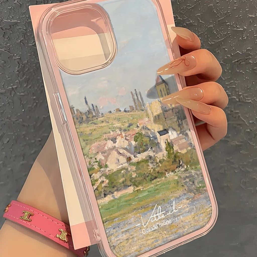 Riverside Town adequado para iPhone17PM moldura de capa de telefone 2 em 1 16 transparente 15 transfronteiriço 14 novo 1