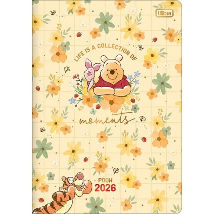 Planner Tilibra Ursinho Pooh Grampeado Agenda Permanente Organização Estudos Original Disney