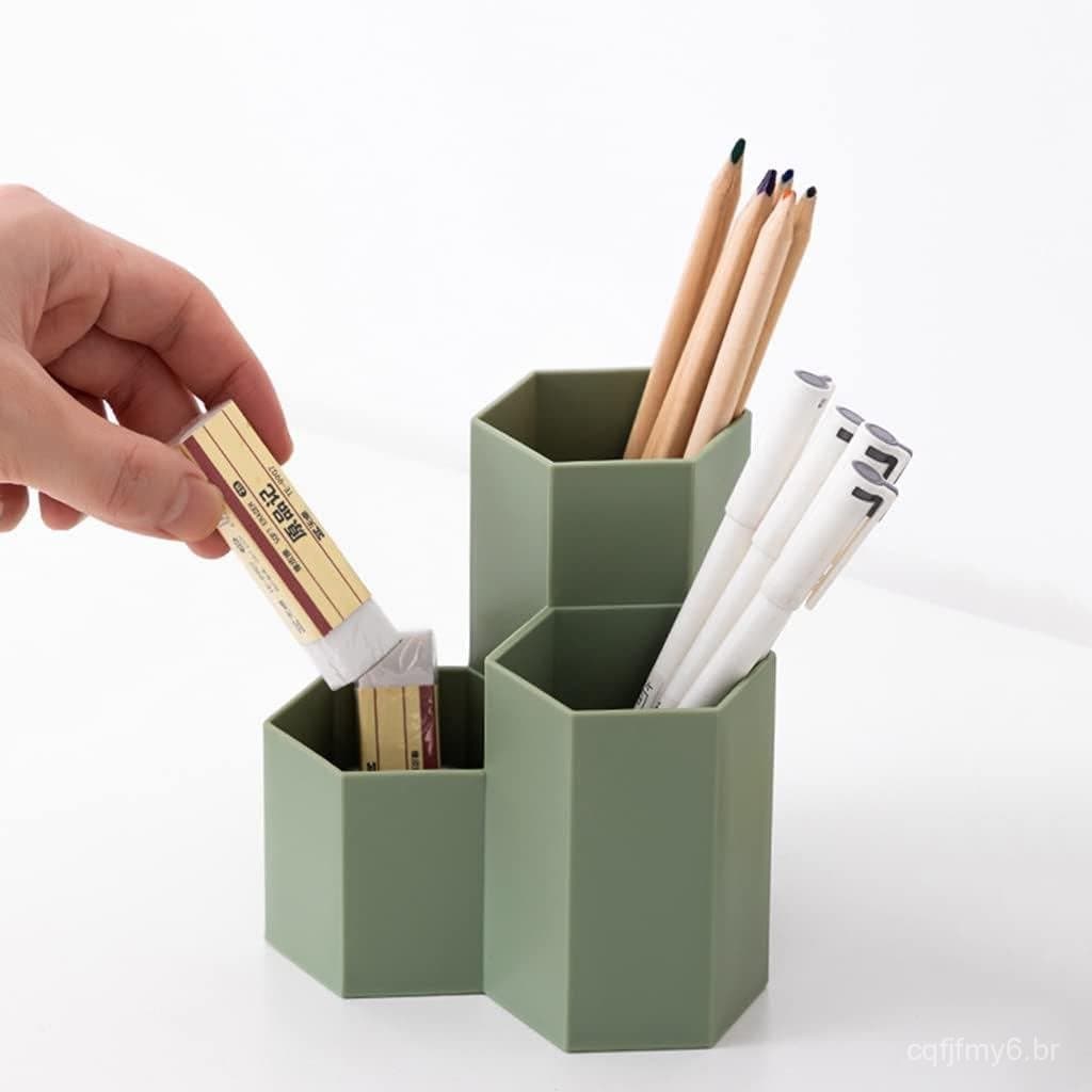 Organizador de Lápis e Porta-Canetas para Mesa, Organizador de Mesa Pequeno e Bonito para Escritório, Escola e Casa (Ver