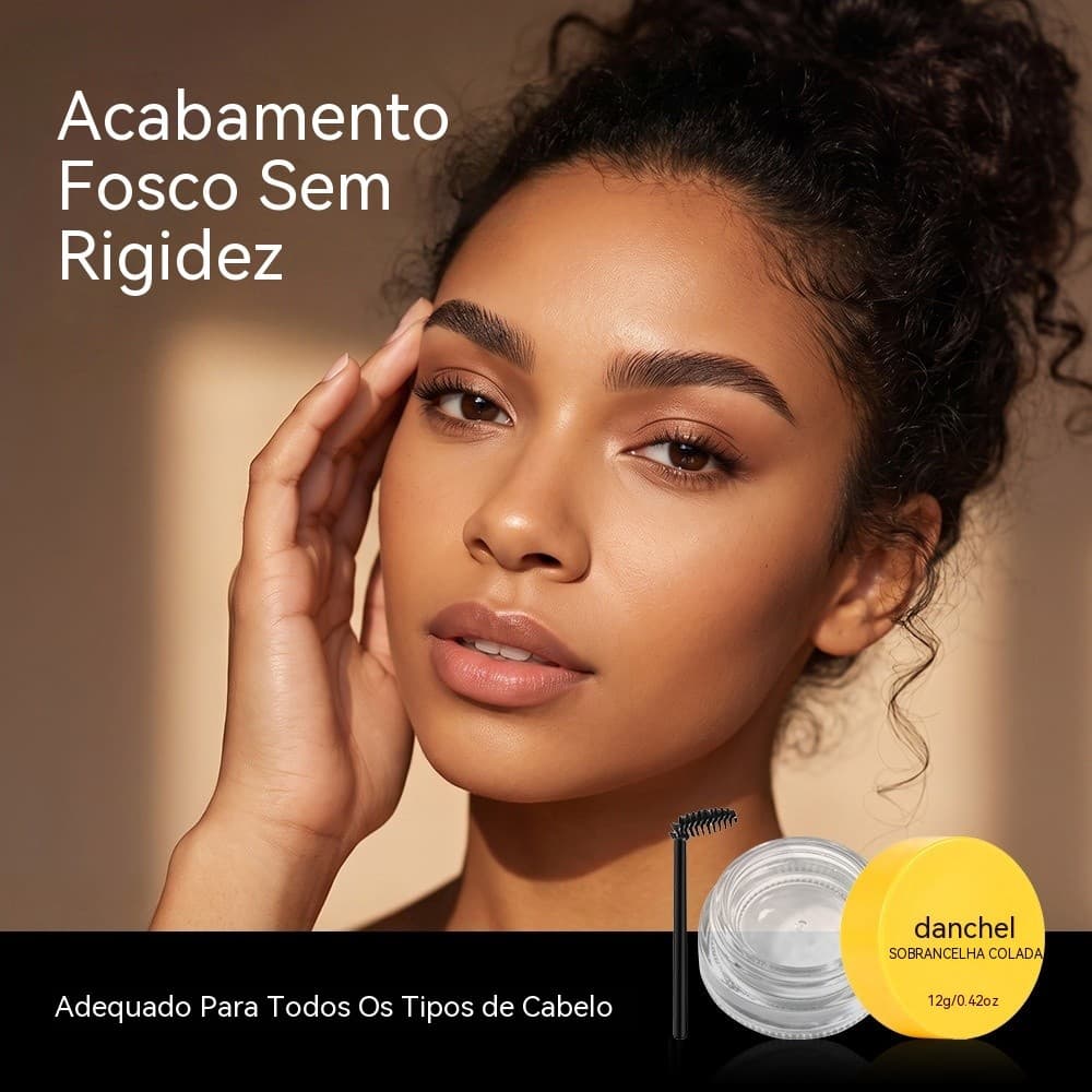 Gel fixador de sobrancelhas incolor Dan切尔, fixação duradoura, mantém a forma, fácil de remover, cera modeladora de sobra