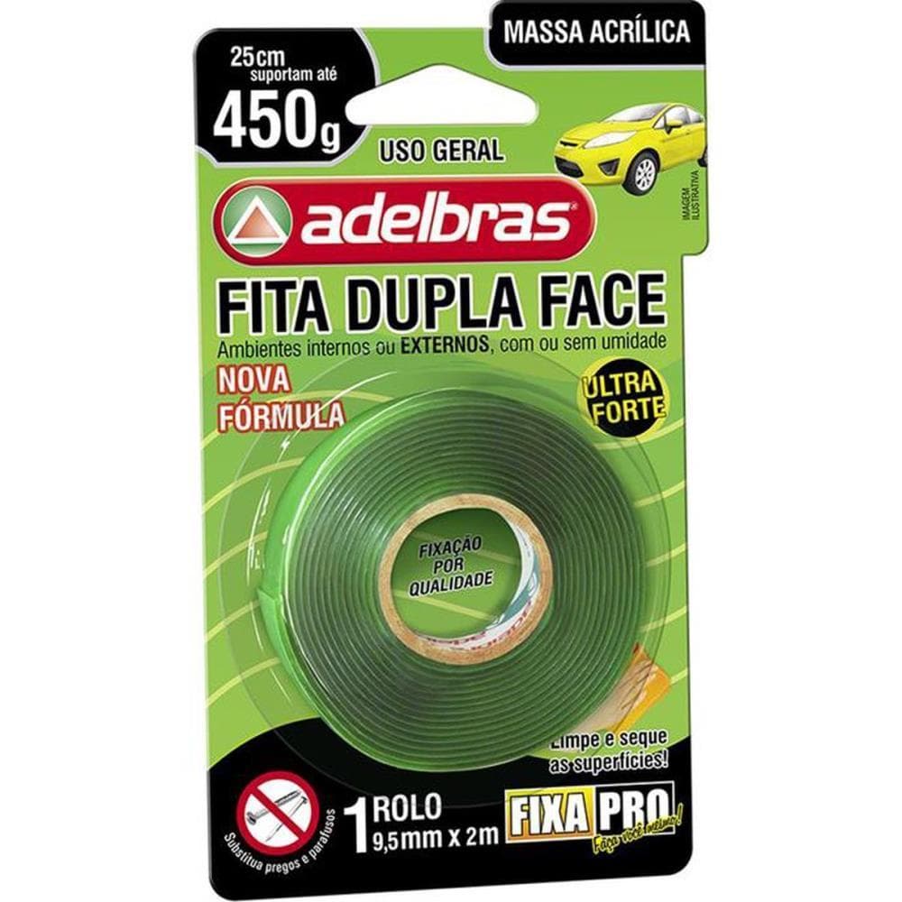 Fita Dupla Face Fixa PRO Massa Acrilic 9,5MMX2 (7896603806940)