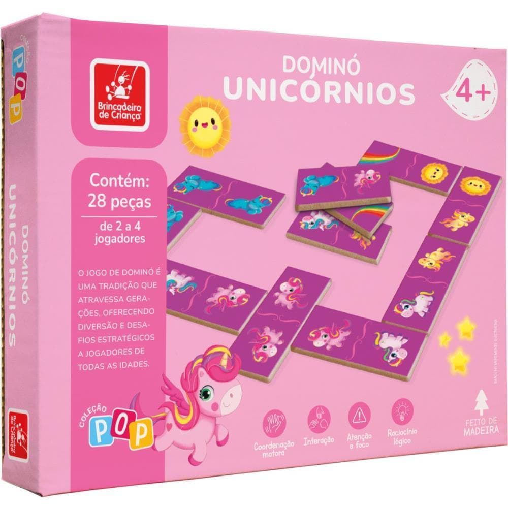 Domino Uniconios em Madeira 28PCS