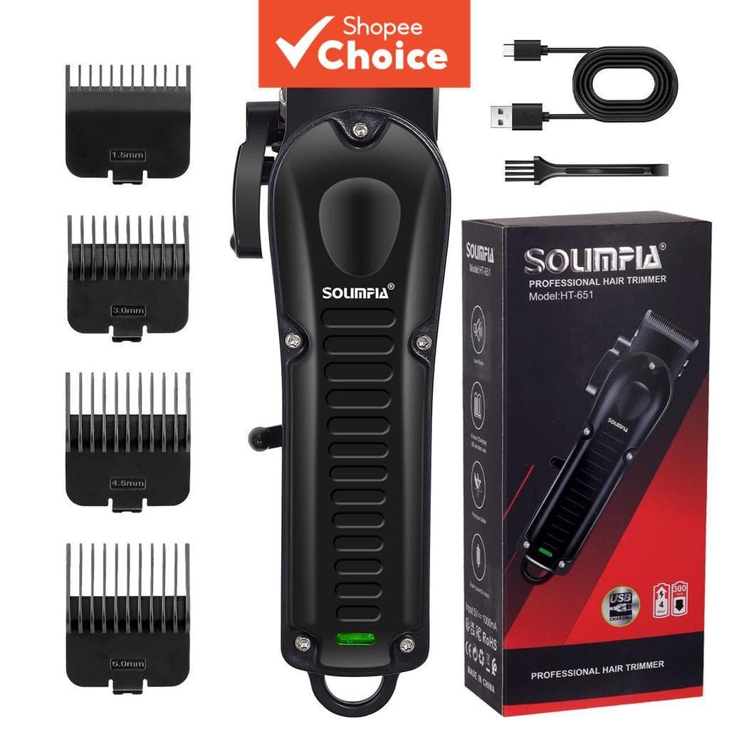 Aparador De Cabelo Sem Fio SOLIMPIA Para Casa – Máquina De Cortar Elétrica Com Lâminas Ajustáveis , Ferramenta De Prepar