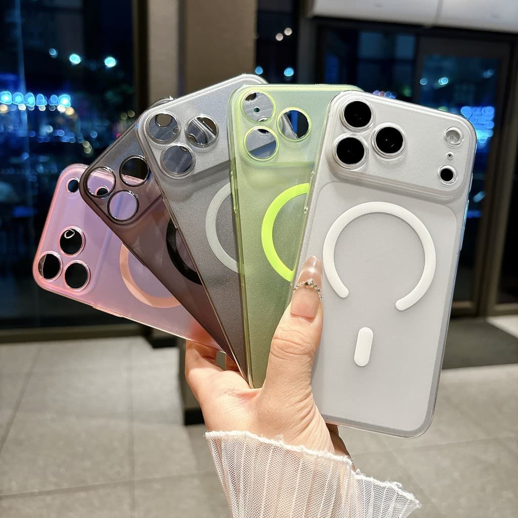 Simples Semi-transparente Ultra-fino gelo nevoeiro caso PC adequado para Apple iPhone17Promax caso de telefone 16/15/14