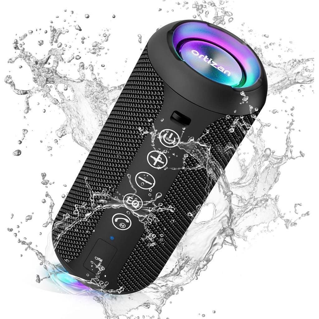 Caixa de Som Bluetooth Portátil Ortizan x Acessórios para Meias: À prova d'água IPX7, Sem Fio, Som Potente, Graves Profu