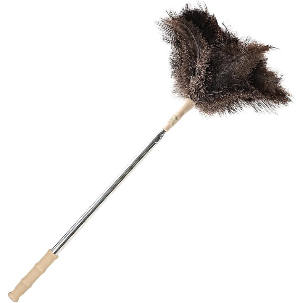 Espanador Extensível de Lã de Cordeiro, 32-98 Polegadas, Cabeça Flexível Antiestática, Cabo de Aço Inoxidável para Limpe