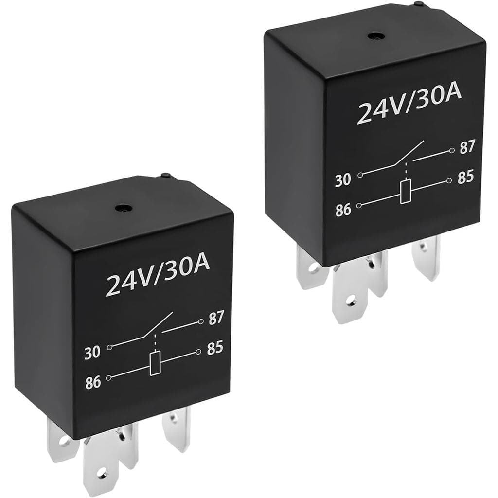 2 PCS Relé de Partida 30A, Relé de Partida à Prova d'Água Multiuso de 4 Pinos 12 V, Relés Automotivos de Alta Resistênci
