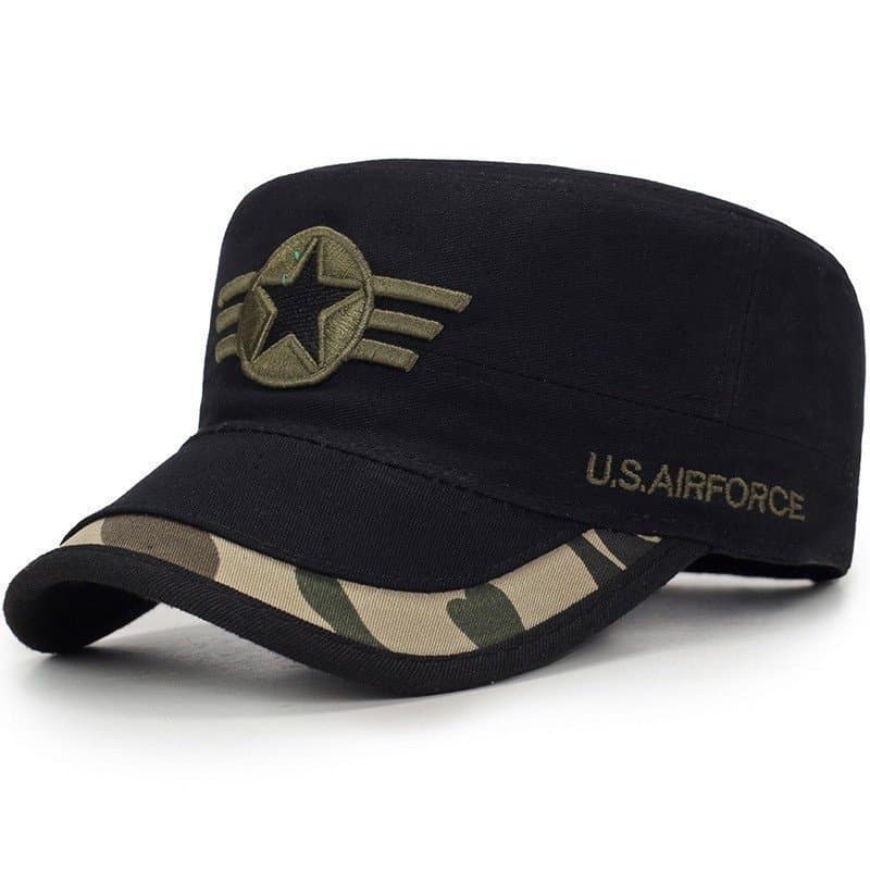 Boné de algodão estilo militar masculino com estrelas de cinco pontas camuflarGorras QAGG