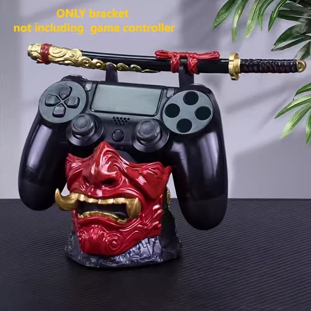 Transfronteiriço careta Samurai lidar com suporte PS5 Console de jogo suporte resina artesanato decoração de mesa orname