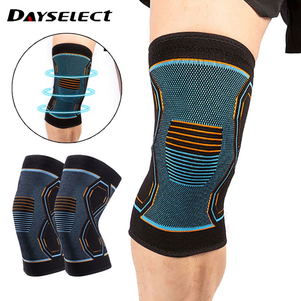 DAYSELECT 1 Peça De Malha Altamente Elástica De Compressão Basquete Corrida Protetor De Joelho Antiderrapante