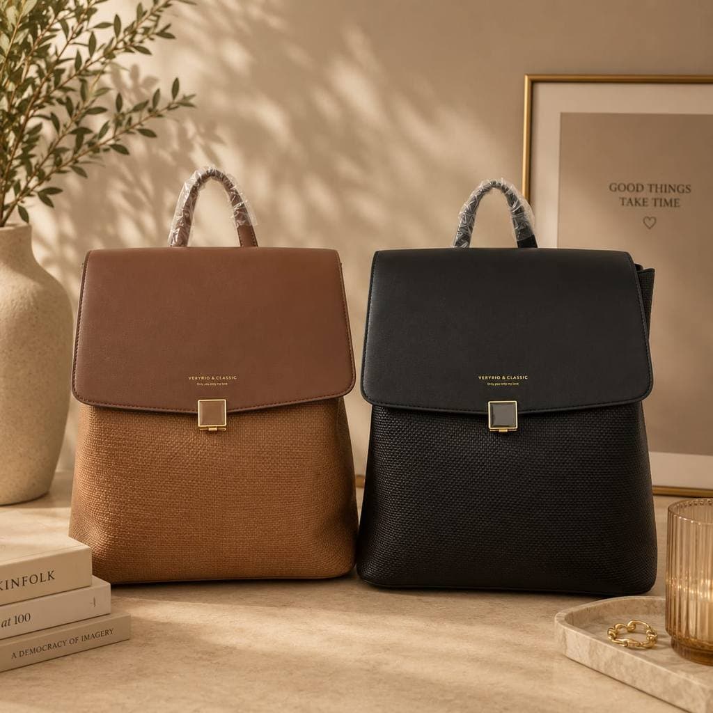 Mochila feminina moderna e classica para acompanhar você em qualquer ocasão.
