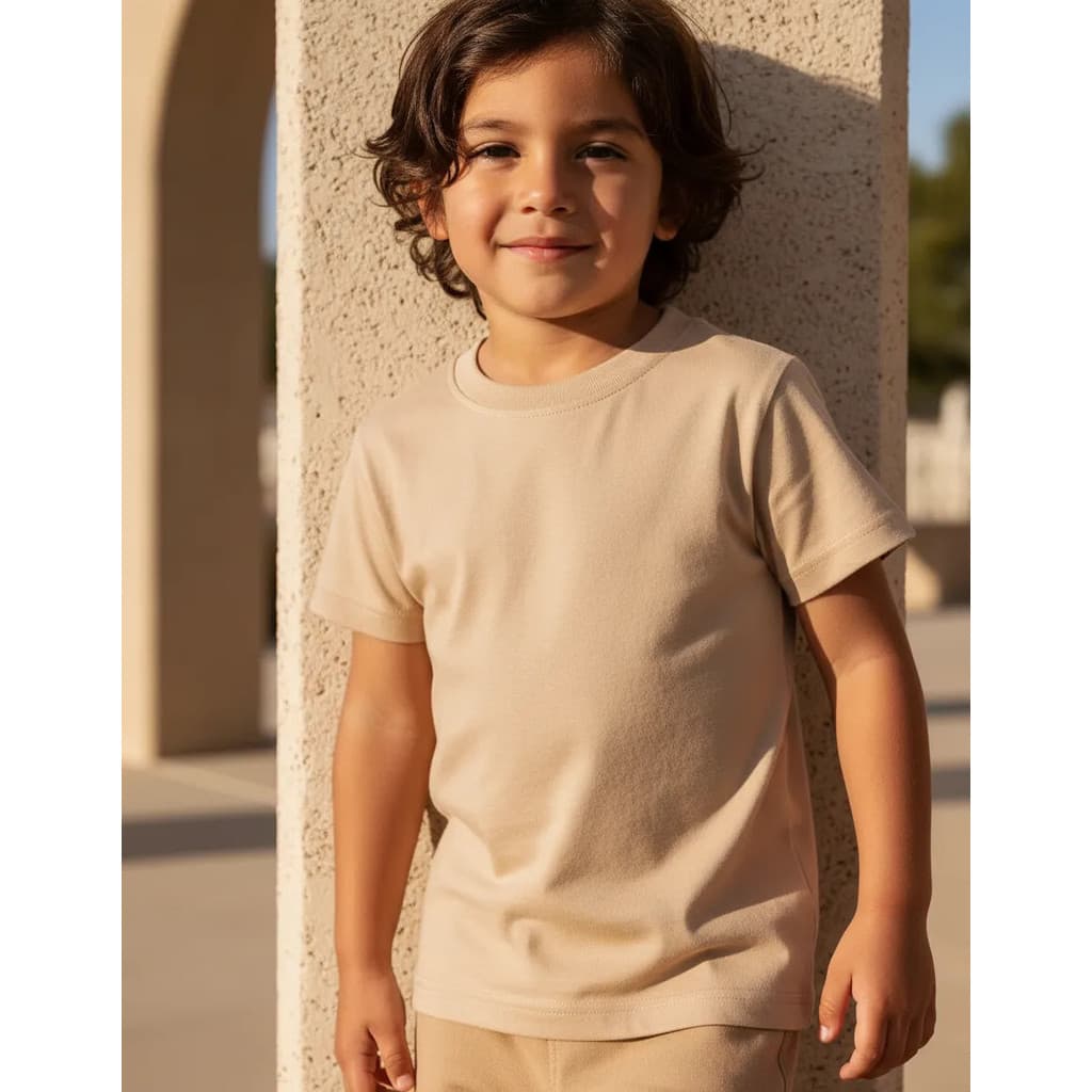 Camiseta Verão Infantil Básica Algodão Unissex Manga Curta Casual