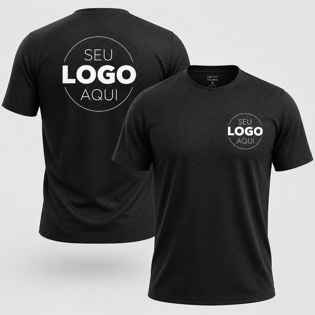 Camiseta DryFit Personalizada Com Sua Arte Estampa Grande Para Academia